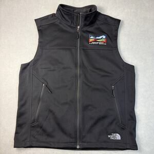 The North Face Black Men’s Full Zip Soft Shell Windwall Vest Size Large